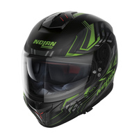Nolan Helmet N80-8 Full Face Turbolence Flat Black/Green 
