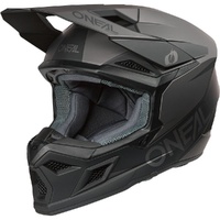 Oneal Helmet 2026 3 Series Solid Black/Grey 