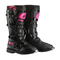 Oneal Rider Pro Boots Black/Pink Adult Womens