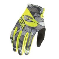 Oneal 2023 Matrix Gloves Camo Grey/Neon Yellow 