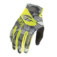 Oneal 2023 Matrix Gloves Camo Grey/Neon Yellow Youth