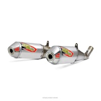 Pro Circuit T-6 Stainless Dual Slip-On Muffler for Honda CRF450R/RX 2017-2018