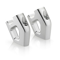 Rizoma Silver Raised and Swept Back Bar Risers for BMW R nineT Scrambler 2021-2024 (AZ453A)