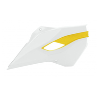 Rtech Radiator Shrouds for Husqvarna TC 125 2014-2015 OE Yellow/White (2015) 