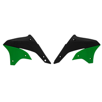 Rtech Radiator Shrouds Kawasaki KLX 450 R 2007-2016 OE Black/Green (2013-2016) 