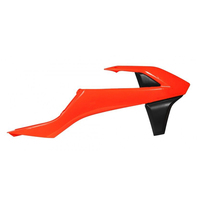 Rtech Radiator Shrouds for KTM 250 EXC 2017-2018 Neon Orange/Black 