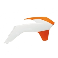 Rtech Radiator Shrouds for KTM 250 EXC SIX DAYS 2014-2016 Orange/White 