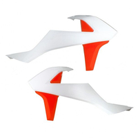 Rtech Radiator Shrouds for KTM 65 SX 2016-2021 OE White/Orange (2019-2021) 