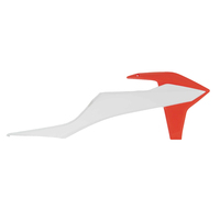 Rtech Radiator Shrouds for KTM 300 EXC TPI 2020-2021 White/Orange 