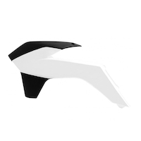 Rtech Radiator Shrouds for KTM 250 EXC-F 2014-2016 Black/White 