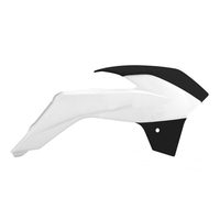 Rtech Radiator Shrouds for KTM 85 SX 2013-2017 OE Black/White (2017) 