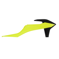Rtech Radiator Shrouds for KTM 125 XC-W 2020-2021 Neon Yellow/Black 