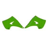 Rtech Radiator Shrouds for Kawasaki KX 125 2003-2008 OE Green (2005-2008) 