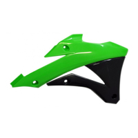 Rtech Radiator Shrouds for Kawasaki KX 85 2014-2021 OE Green/Black 