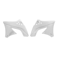Rtech Radiator Shrouds for Kawasaki KX 250 F Monster Energy 2009 White 