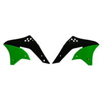 Rtech Radiator Shrouds for Kawasaki KXF 250 2006-2008 OE Green/Black (2006) 