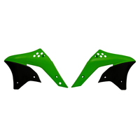 Rtech Radiator Shrouds for Kawasaki KXF 250 2006-2008 OE Green/Black (2007) 
