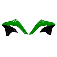Rtech Radiator Shrouds for Kawasaki KXF 450 2006-2008 OE Green/Black (2007) 