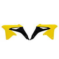 Rtech Radiator Shrouds for Suzuki RMX 450 Z 2010-2018 OE Yellow/Black 