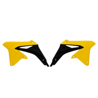 Rtech Radiator Shrouds for Suzuki RMZ 250 2010-2018 OE Yellow/Black 