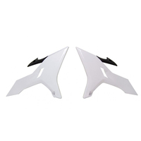 Rtech Radiator Shrouds for Yamaha YZ 250 2015-2021 (Revolution) Black/White 