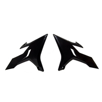 Rtech Radiator Shrouds for Yamaha YZ 125 2015-2021 (Revolution) Black 