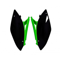 Rtech Side Panels for Kawasaki KX 250 F 2009-2012 OE Black/Green (2009-2012) 