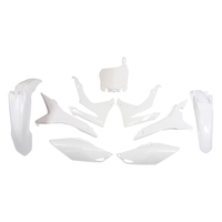Rtech Plastics Kit for Honda CRF 450 R 2013-2016 w/Airbox Side Cover White