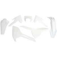 Rtech Plastics Kit for Husqvarna FE 450 2017-2019 w/ H/Light Plas) White