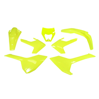 Rtech Plastics Kit Husqvarna LTD ED FE 350 2017-2019 w/ H/Light Plas Neon Yellow