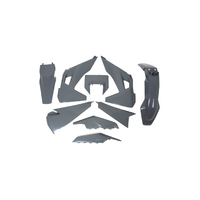 Rtech Plastics Kit Husq FE 450 2020-2021 w/Front H/Light Plastic Quantum Grey