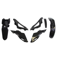 Rtech Plastics Kit for Husqvarna CR 125 2009-2013 W/out Front Plate) Black