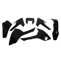 Rtech Plastics Kit for Husqvarna FE 250 2017-2019 w/ H/Light Plas) Black