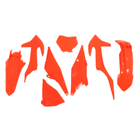 Rtech Plastics Kit for KTM SX 125 2019-2021 w/Left Airbox cover Neon Orange