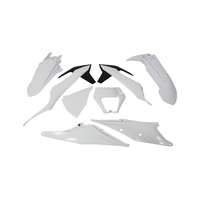 Rtech Plastics Kit for KTM XC-W 250-300 2020-2021 White/Black