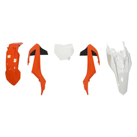 Rtech Plastics Kit for KTM SX 65 2016-2021 -O16-500 Orange/White