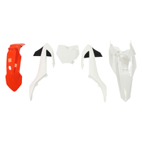 Rtech Plastics Kit for KTM SX 65 2016-2021 -O19-500 Orange/White