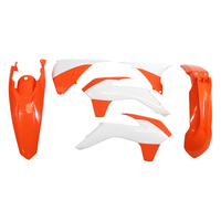Rtech Plastics Kit for KTM XC-W 200-250-300-450-500 2014-2016 Orange/White