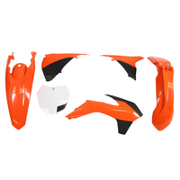 Rtech Plastics Kit for KTM SXF 350 2013-2015 -OEM-512 Orange/White