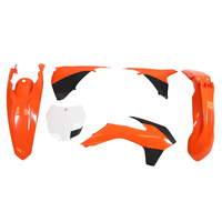 Rtech Plastics Kit for KTM SXF 450 2013-2015 -OEM-512 Orange/White