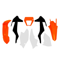 Rtech Plastics Kit for KTM XC-W 125-150-250-300 2017-2019 -OEM-517 Orange/Black