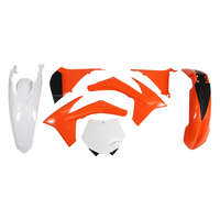 Rtech Plastics Kit for KTM OEM SX 125 2011 Orange/White