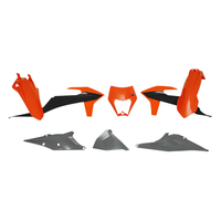 Rtech Plastics Kit KTM OEM (2021) EXC 150-250-300 2020-21 OEM-521 Org/Black/Grey