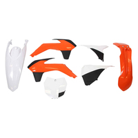 Rtech Plastics Kit for KTM SXF 450 FACTORY Ed 2012-2014 -OEM-594 Orange/White