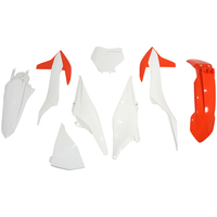 Rtech Plastics Kit KTM SXF 350 2019-2021 w/Left Airbox Cover OEM-599 Org/White