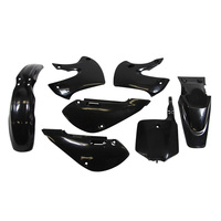 Rtech Plastics Kit for Kawasaki KX 65 2001-2021 Black