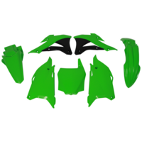 Rtech Plastics Kit for Kawasaki (OEM 2020) KX 100 2014-2020 Green/Black/White