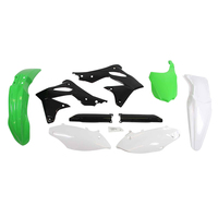 Rtech Plastics Kit Kawasaki KXF 250 2013-2016 (Inc Fork Guards) Green/Black/Wh