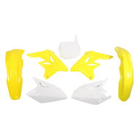 Rtech Plastics Kit for Suzuki RMZ 250 2007-2009 Yellow/White