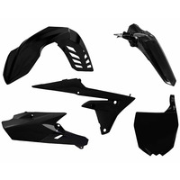 Rtech Plastics Kit for Yamaha WRF 250 2015-2019 w/Front Plate) Black